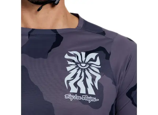 Troy Lee Designs Skyline Pro Herrentrikot Langarm Flow Camo Carbon