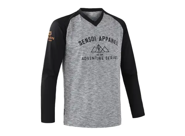 Sensor Charger Herren-Trikot langarm grau/schwarz