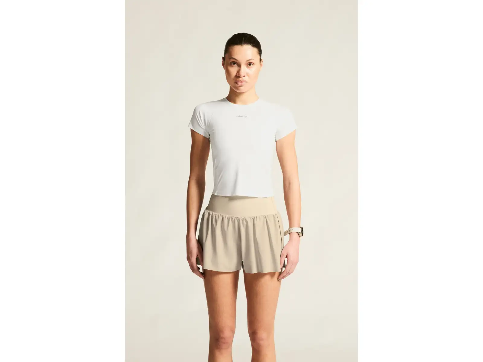 Craft Hypervent Cropped Damen T-Shirt weiß