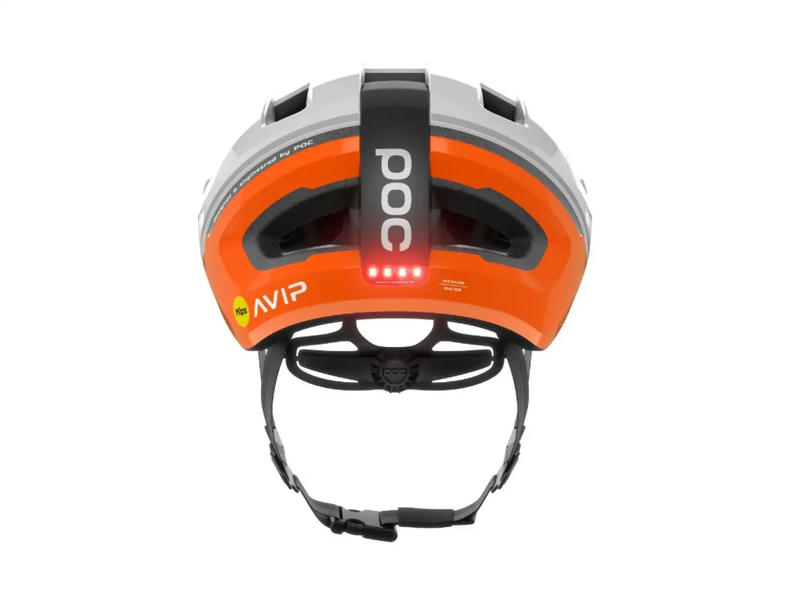 POC Omne Beacon MIPS Fahrradhelm Fluorescent Orange AVIP/Hydrogen White