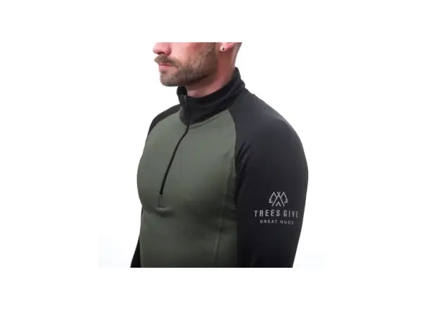 Sensor Coolmax Thermo Herrenpullover Olive Green/schwarz