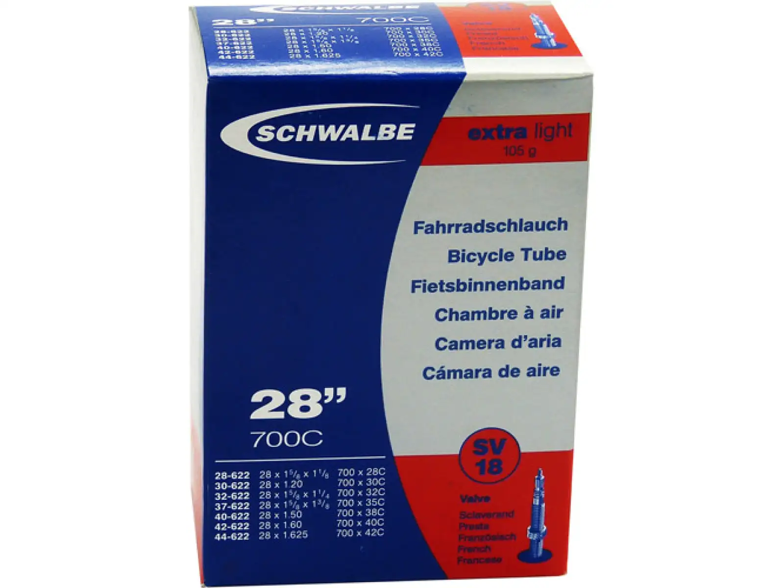 Schwalbe Trekking Extra Light Fahrradschlauch 28-44/622 (Nr.18)