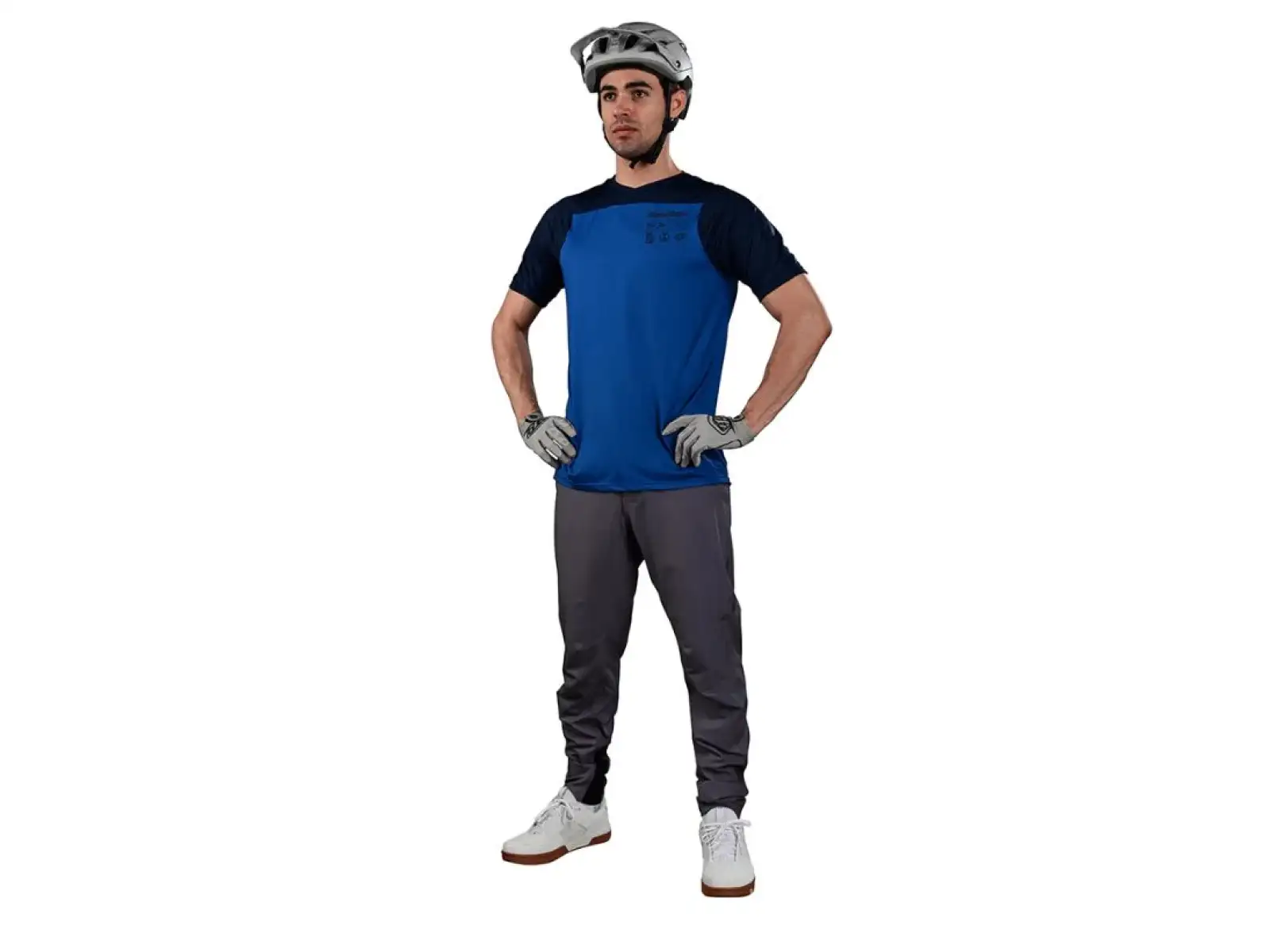 Troy Lee Designs Skyline Herren Langarmshirt Mono True Blue