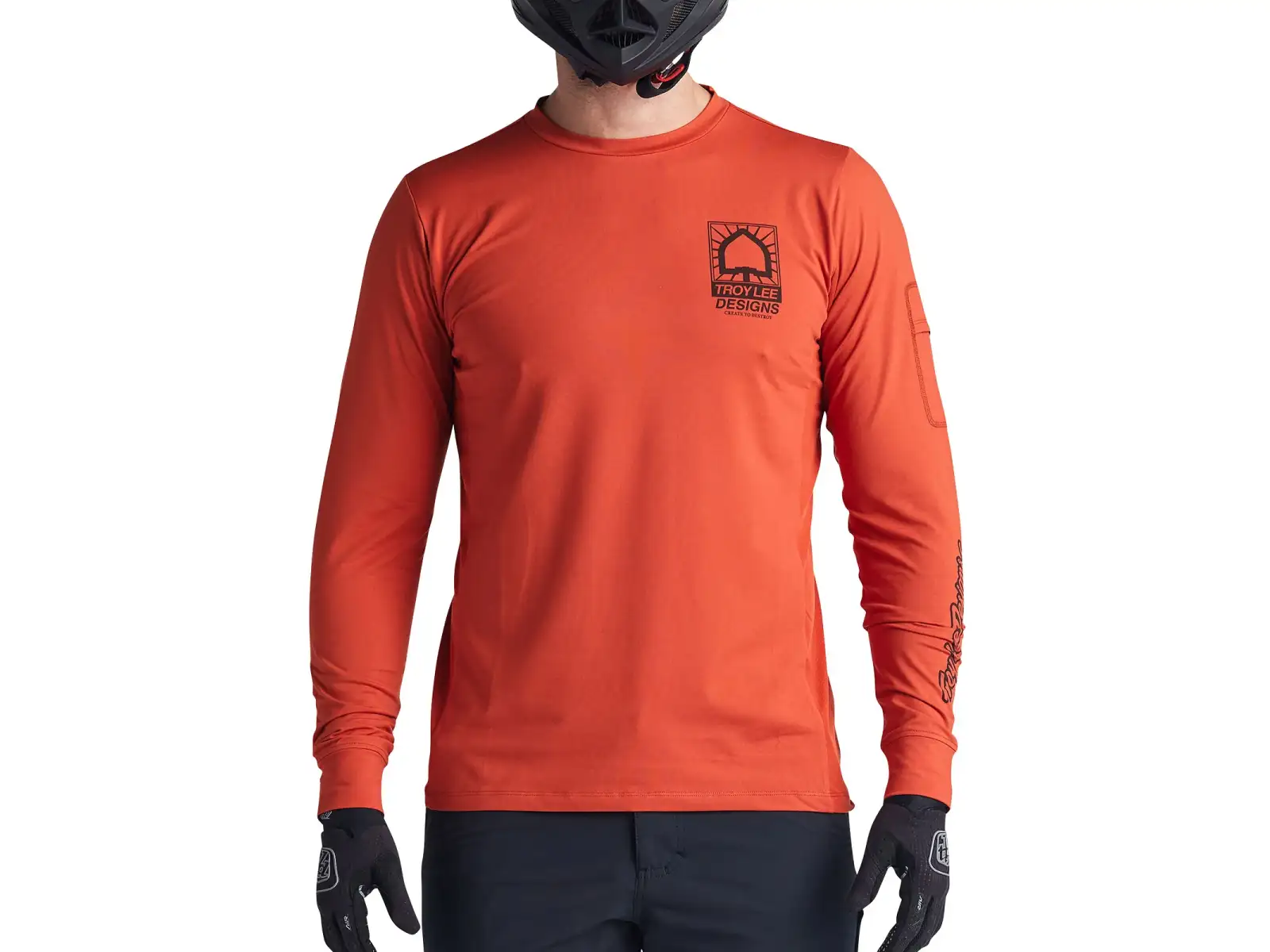 Troy Lee Designs Ruckus Ride Tee Create To Destroy Herren T-Shirt Langarm Brick