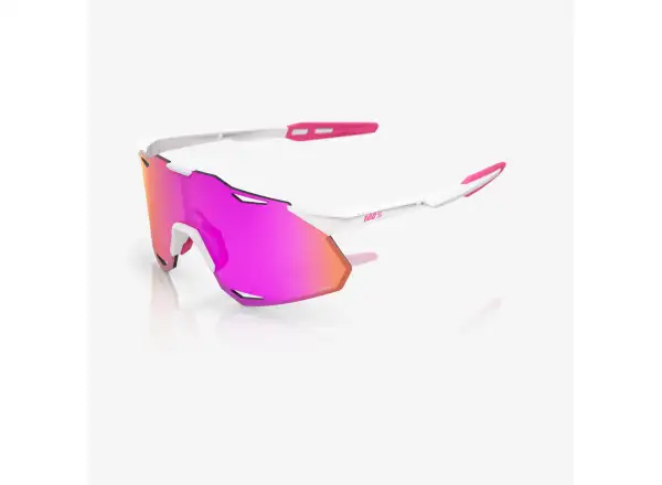 100% Hypercraft XS Sportbrille Matte White/Pink/HiPER Vital Pink Mirror Lens