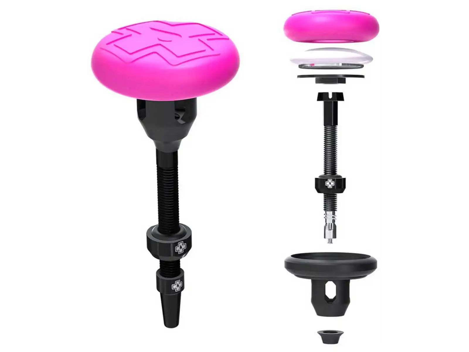 Muc-Off Tubeless Ventil-Kit für Schlauchlosreifen, 44 mm, Schwarz.