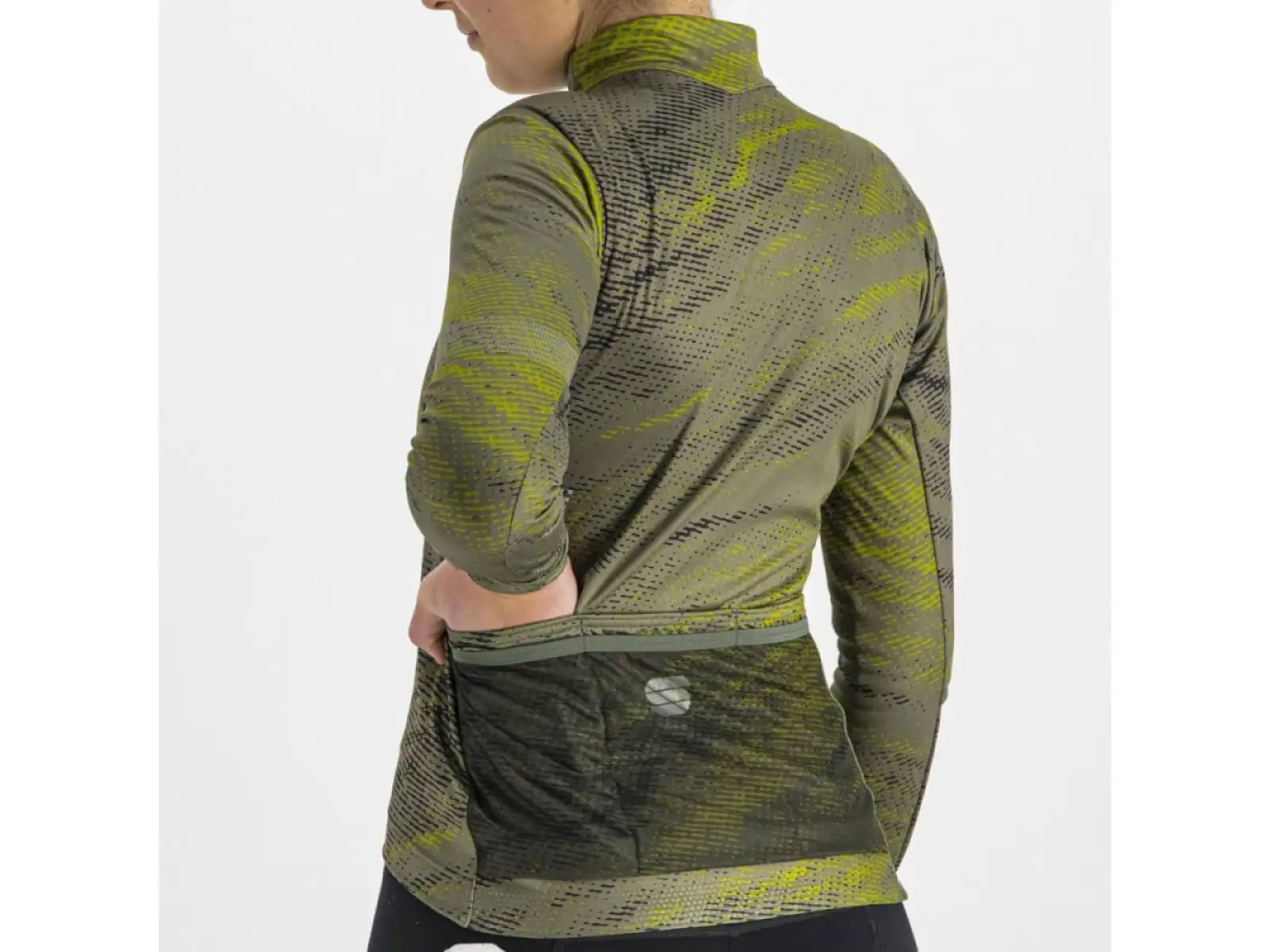 Sportful Cliff Supergiara Thermal Damen Langarmtrikot Beetle Guacamole Black