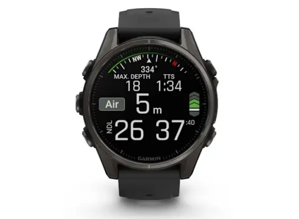 Garmin fenix 8 - 43 mm AMOLED Sapphire Smartwatches Carbon titanium Black/Pebble grey