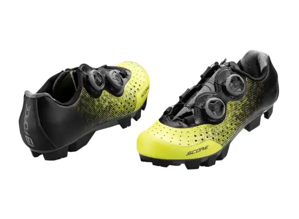 Force Score MTB Herren-Mountainbike-Schuhe in fluoreszierendem Gelb/Schwarz
