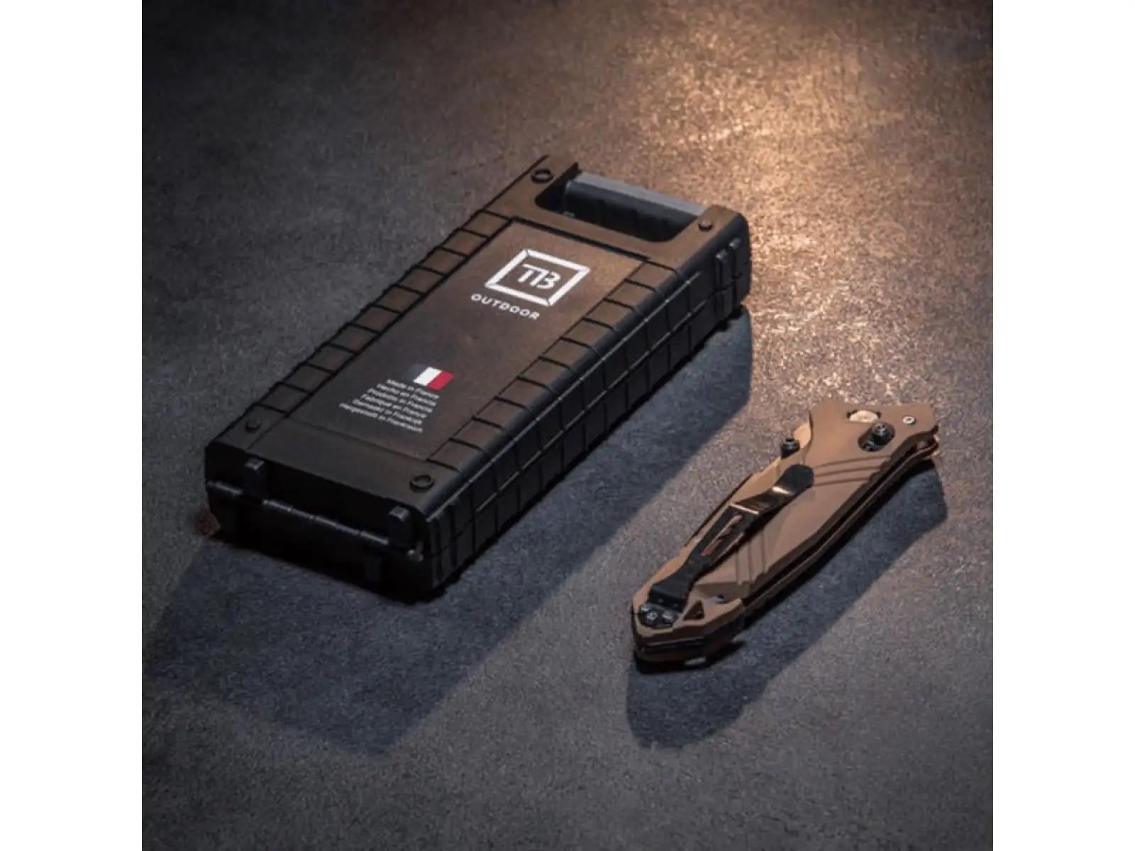 TB Outdoor CAC S200 Französische Armee PA6 FV Messer Textur schwarze