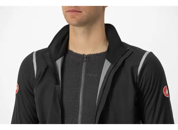 Castelli Alpha Doppio RoS Herrenjacke Light Black/Silver Reflex/Dark Gray