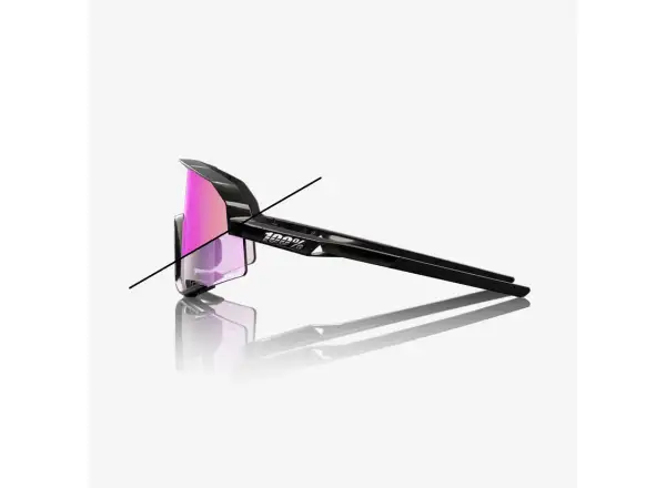100% Slendale Sonnenbrille – Gloss Black mit Photochromic Purple Mirror
