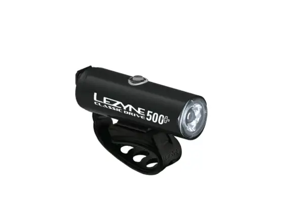 Lezyne Classic Drive 500+ Front-Fahrradlicht in Satin Schwarz.