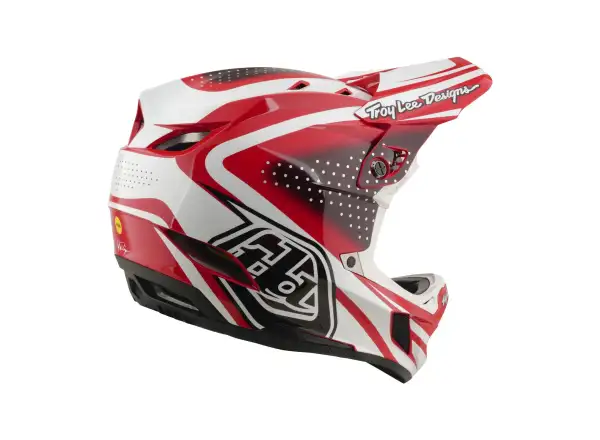 Troy Lee Designs D4 Polyacrylite MIPS Helm Line Fire/white