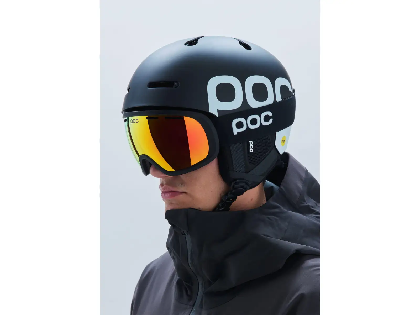 POC Fovea Skibrille Uranium Black/Partly Sunny Orange
