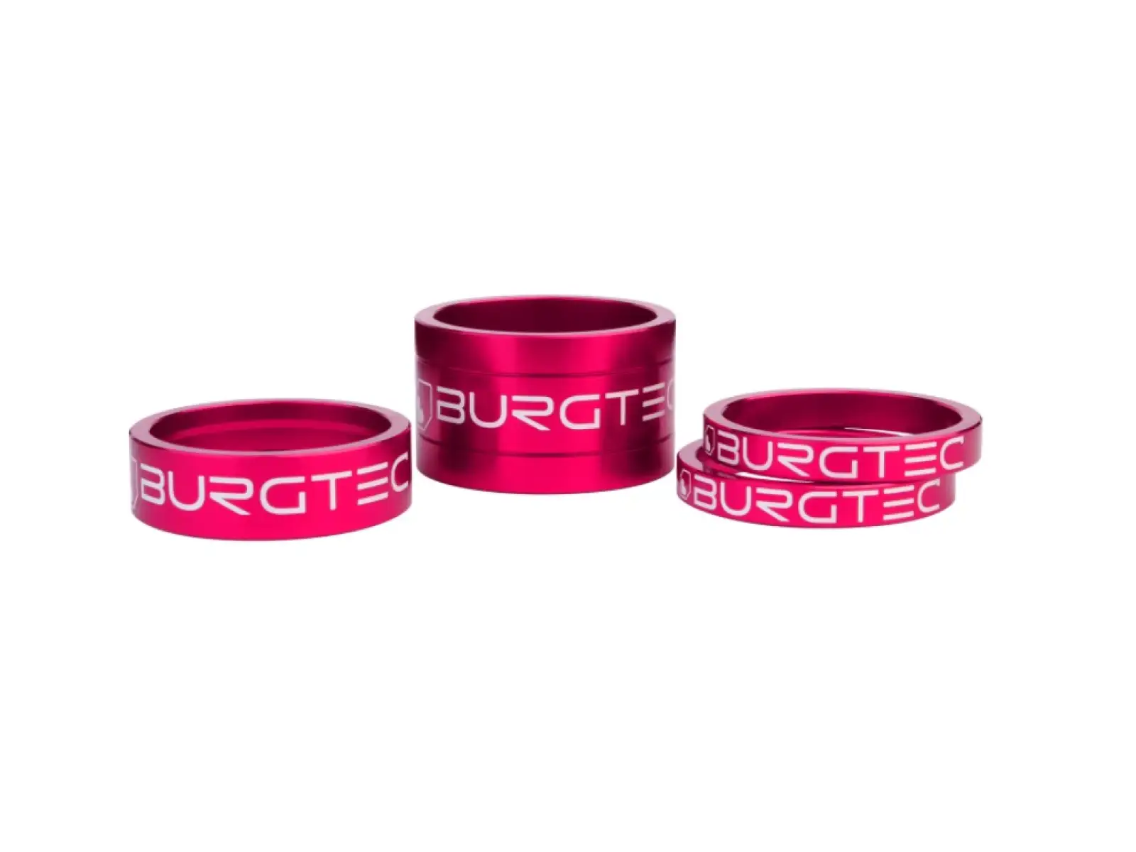 Burgtec Spacer Kit Satz Vorbauausgleich 5/5/10/20 mm pink