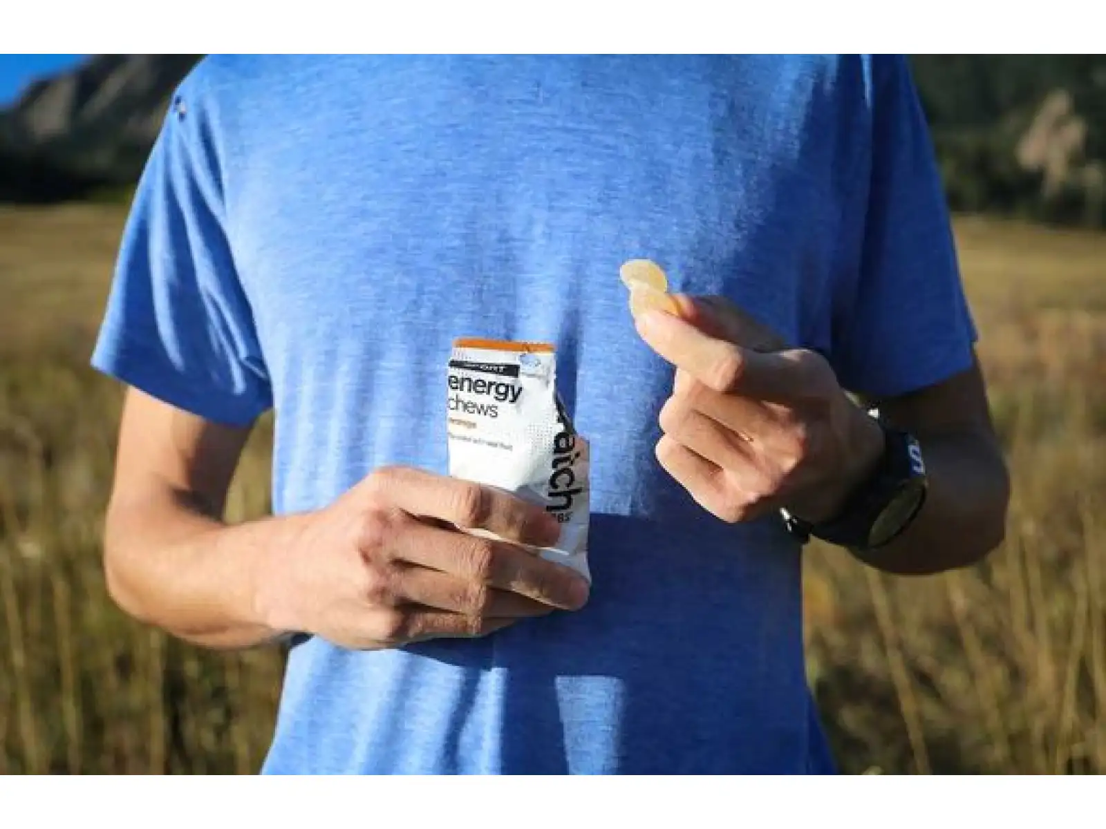 Skratch Labs Energy Chews Fruchtbonbons 50 g Orangen-Geschmack.