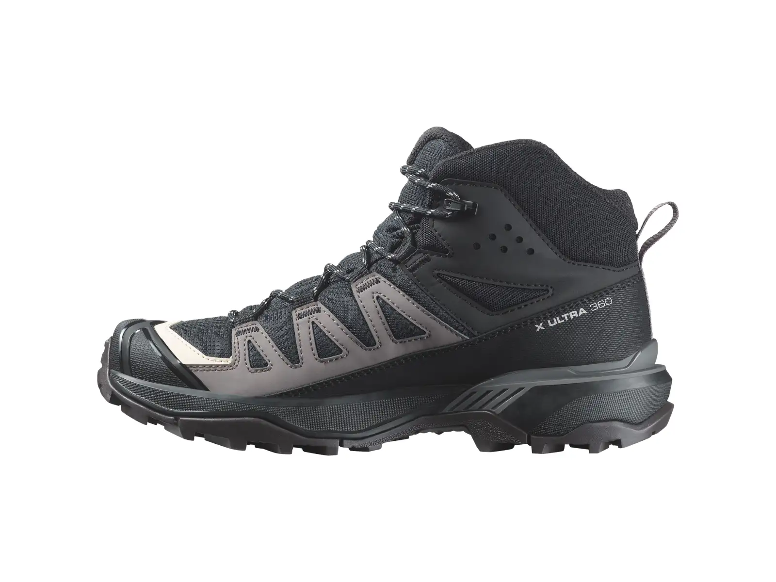 Salomon X Ultra 360 MID GTX Damen Wanderschuhe Black/Plum Kitten/Shale