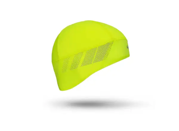 Grip Grab Windproof Hi-Vis Skull Cap Thermo Mütze unter Helm gelb