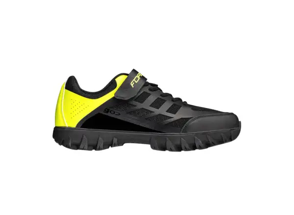 Force GO2 MTB Herren-Fahrradschuhe Schwarz/Fluo