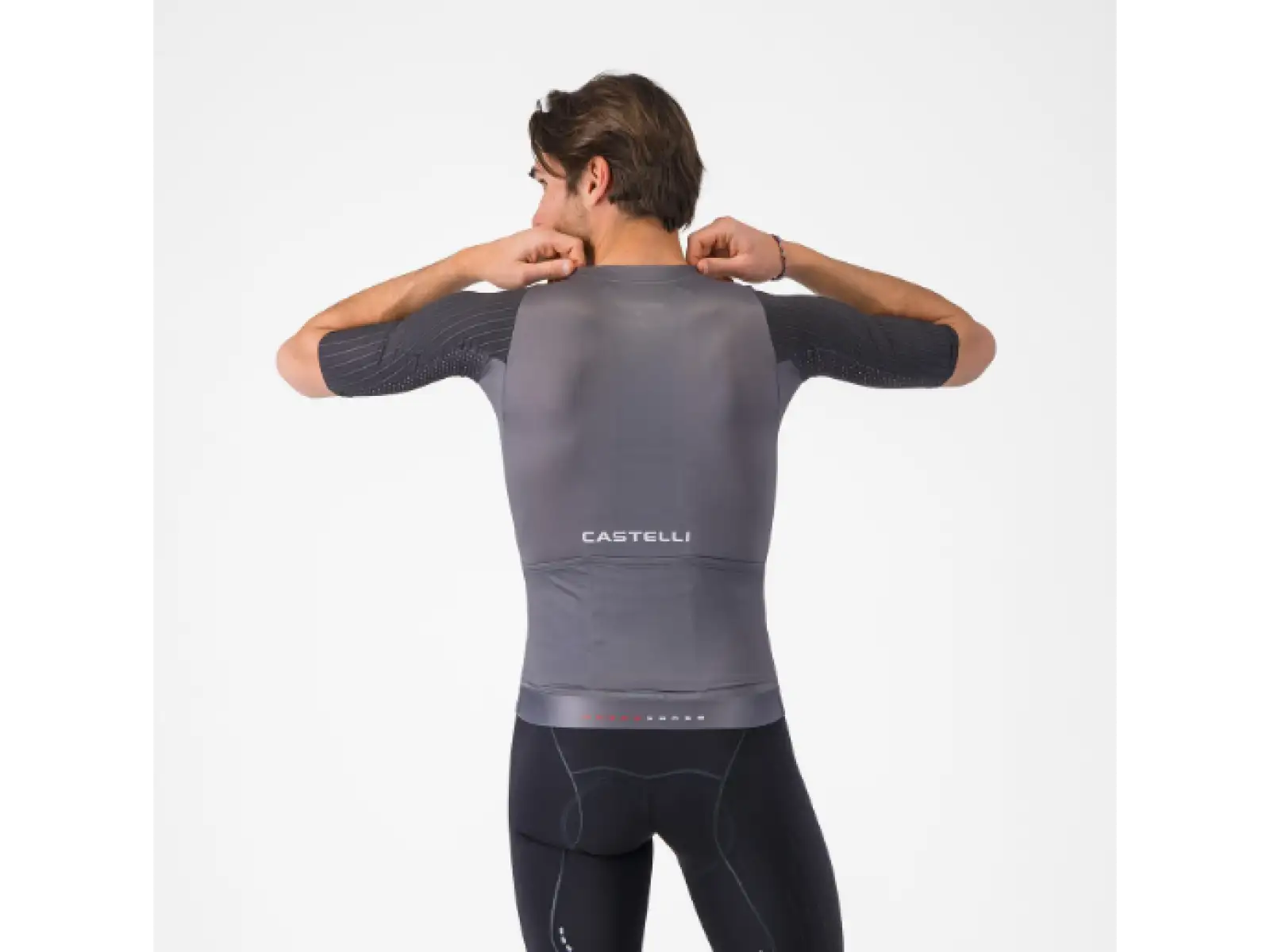 Castelli Aero Race 8S Herren-Trikot Kurzarm Smoky Gray