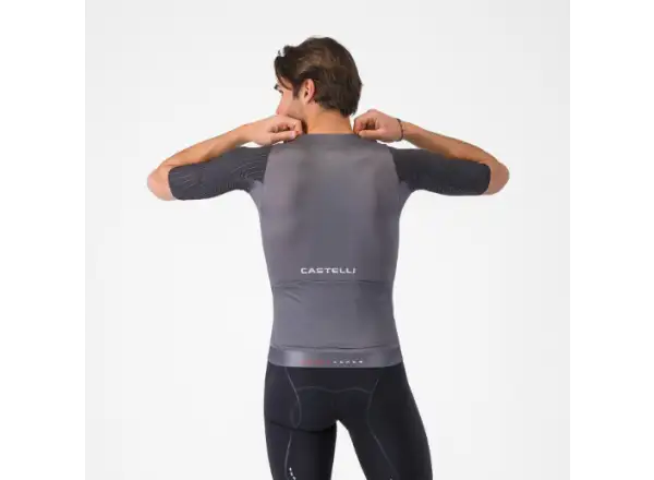 Castelli Aero Race 8S Herren-Trikot Kurzarm Smoky Gray