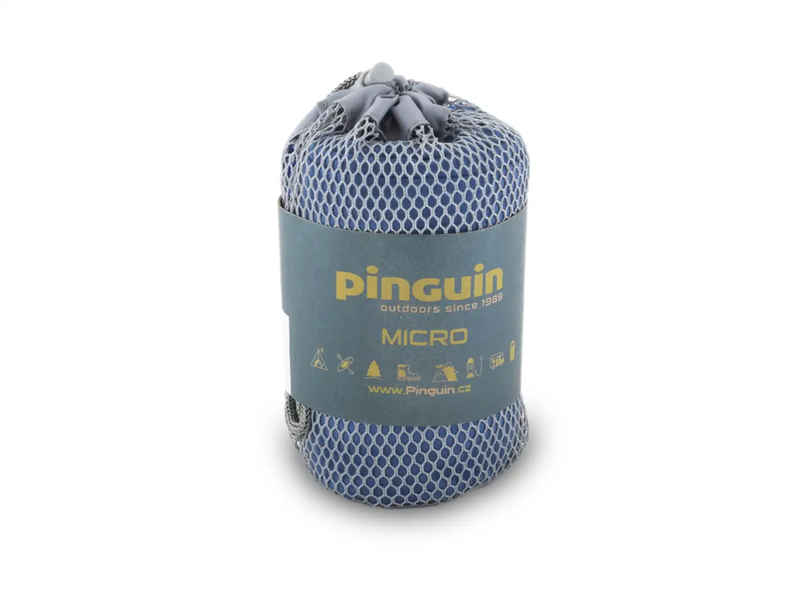 Pinguin Handtuch M Karte Grau