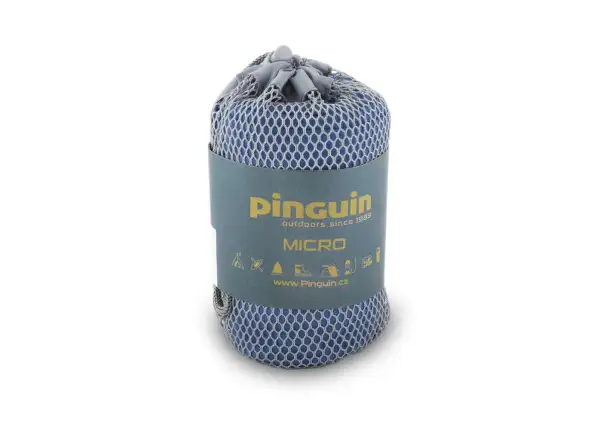 Pinguin Handtuch M Karte Grau