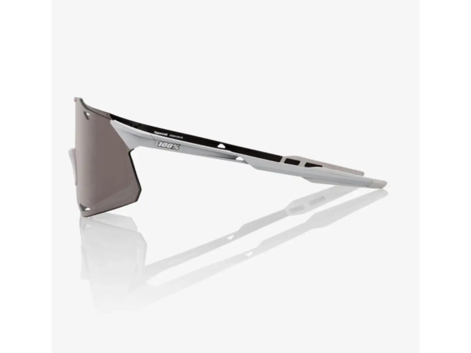 100% Hypercraft Brille Matte Stone Grey/HiPER Crimson Silver Mirror Lens