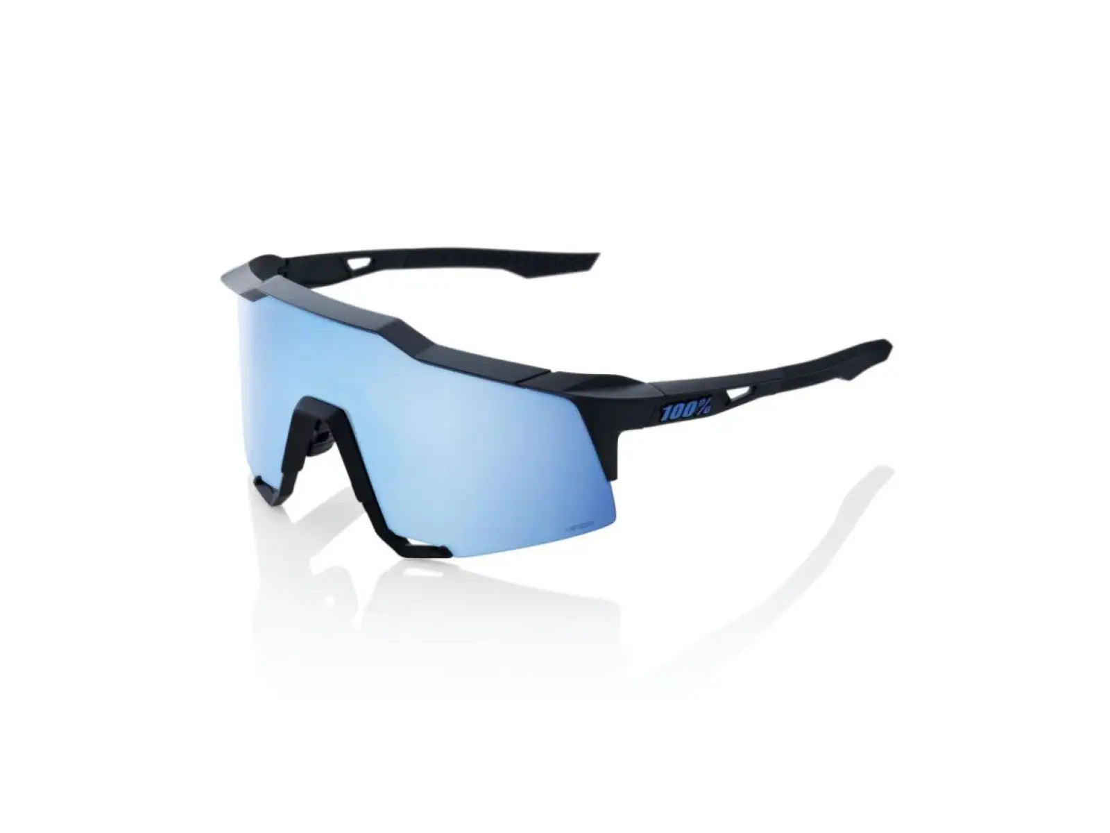 100% Speedcraft Brille Matte Black/HiPER Blue Multilayer Mirror Linse