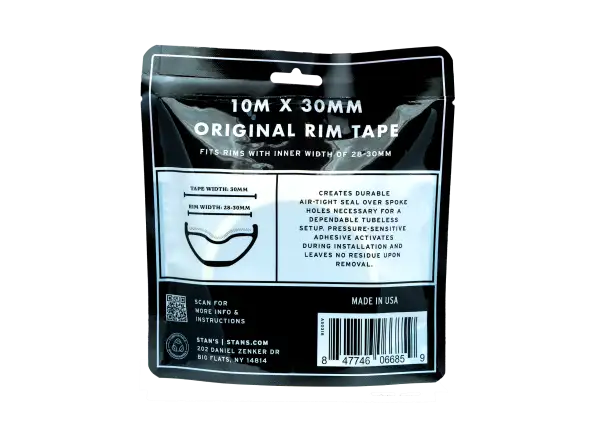 No Tubes Felgenband gelb 10m x 30mm