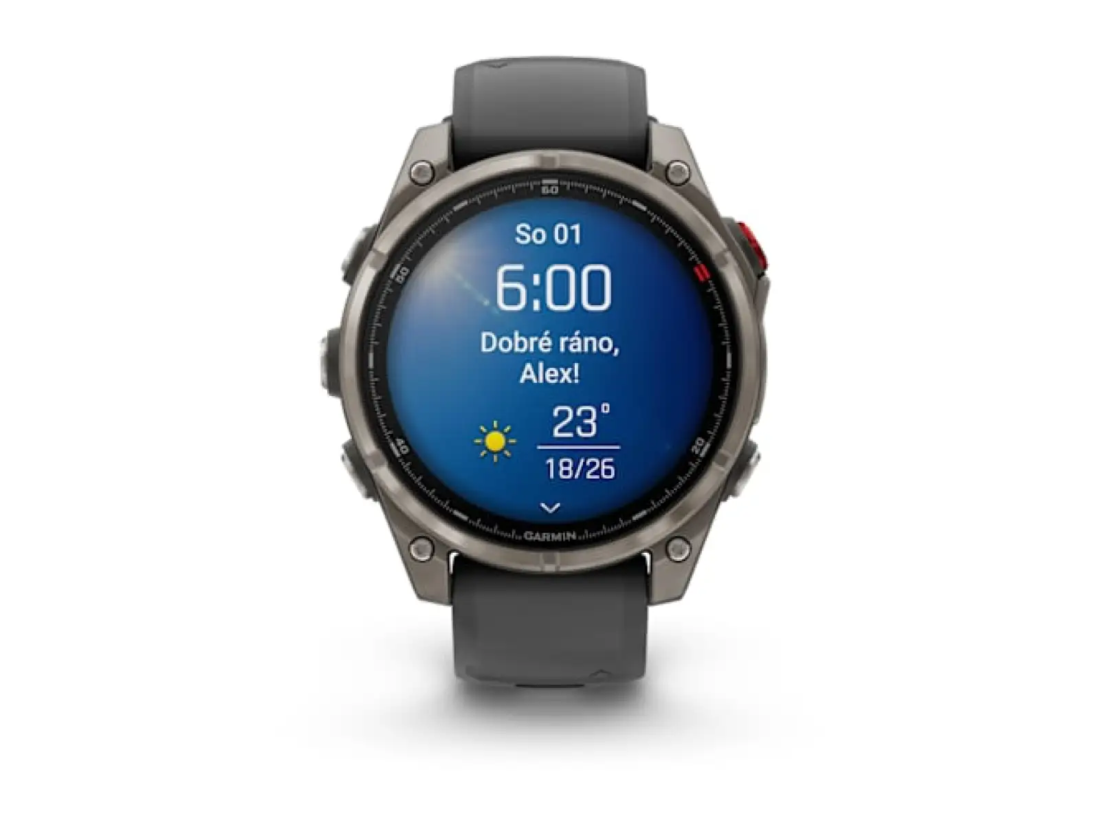 Garmin fenix 8 Pro 47 mm, AMOLED Sapphire, Titanium mit Silikonarmband Graphite/Black