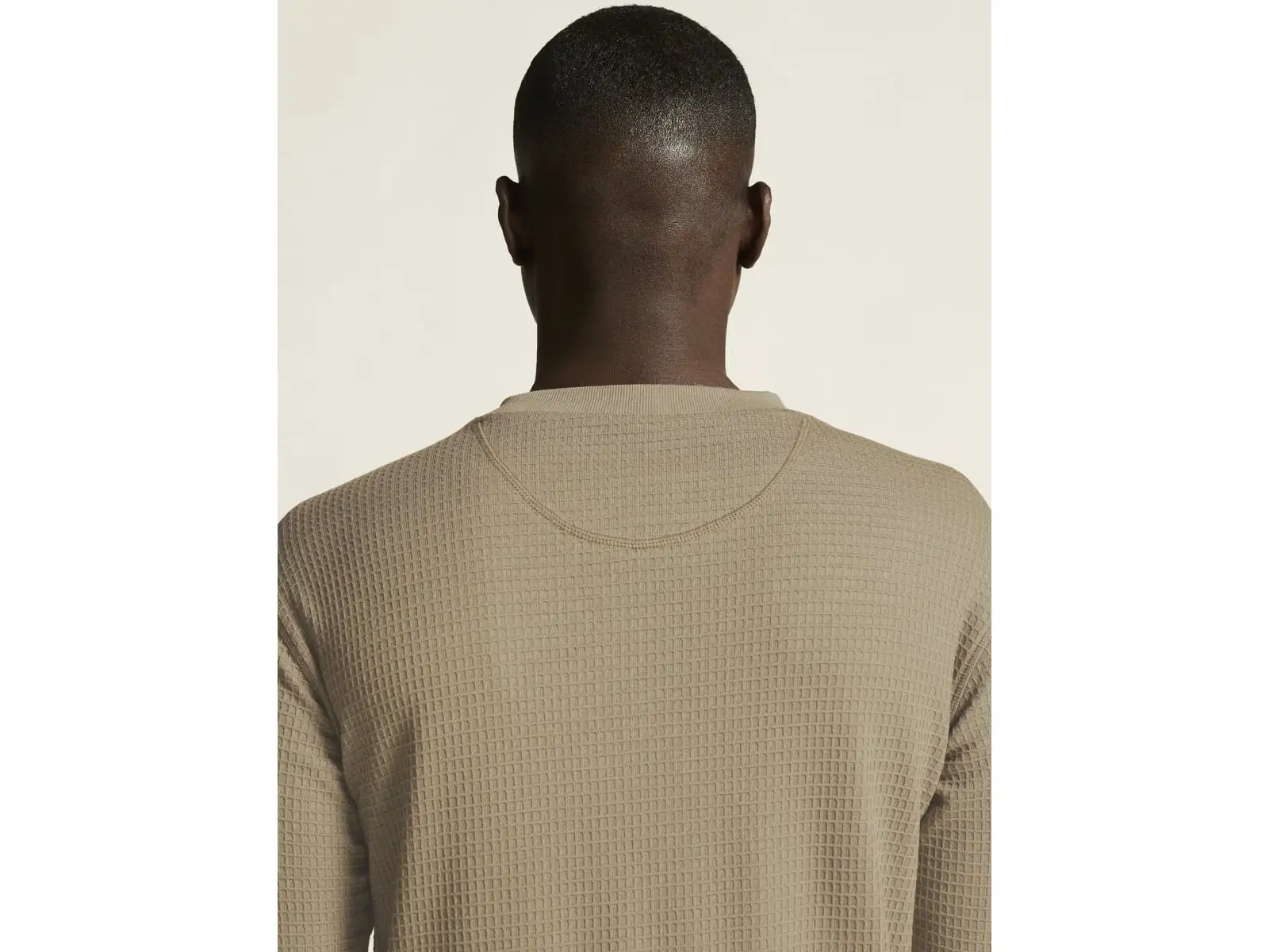 Craft Wool Waffle Herren T-Shirt langarm beige