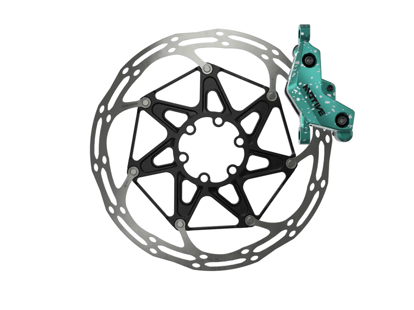 Sram Motive Ultimate Stealth Teal Splatter Expert Kit Satz Scheibenbremsen
