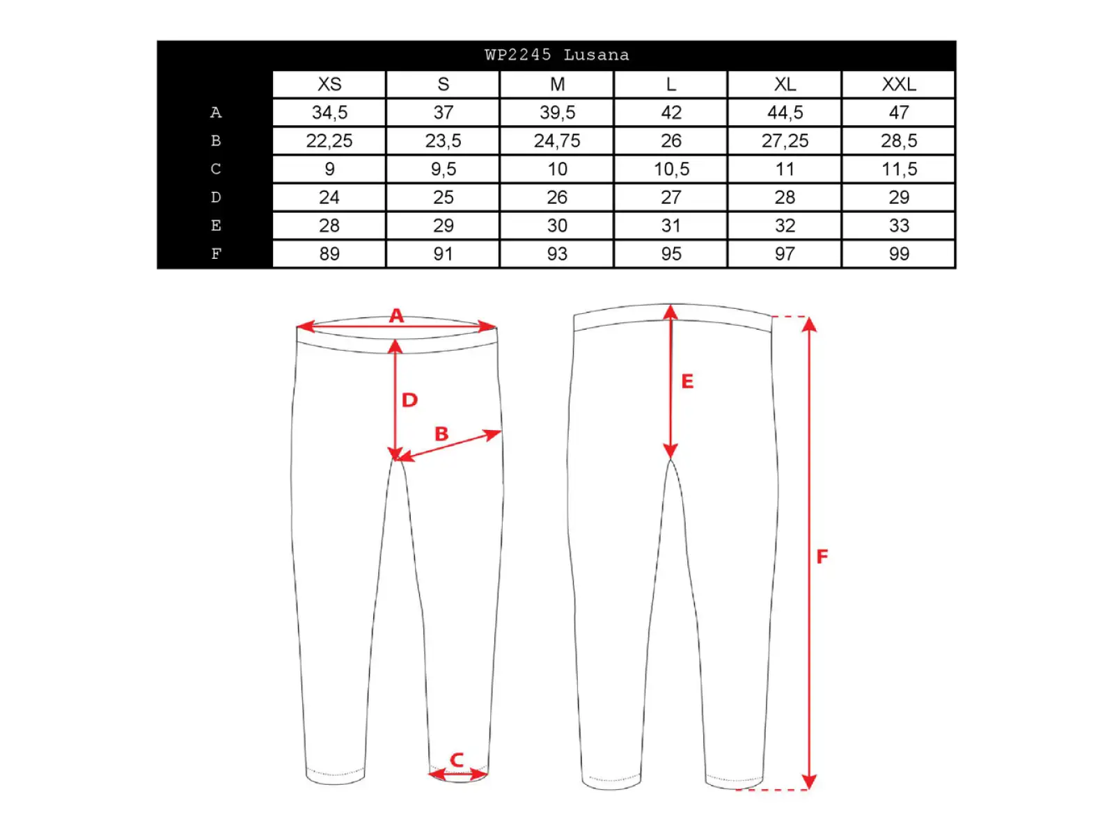 Silvini Lusana Damenleggings Schwarz