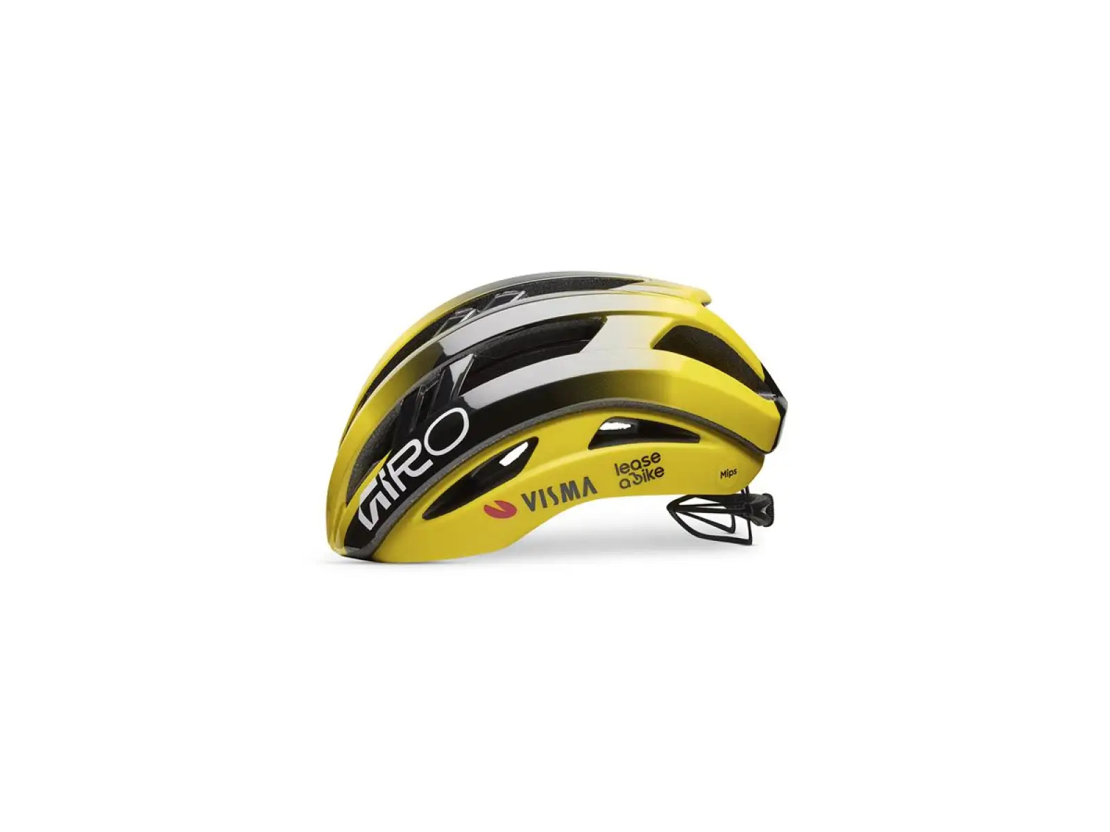 Giro Aries Spherical Helm Mattschwarz/Yellow Visma