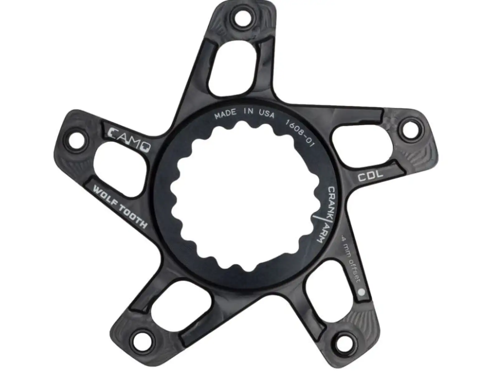 Wolf Tooth Camo Spider M1 ist ein Direct-Mount Kettenblattträger für Cannondale Kurbeln