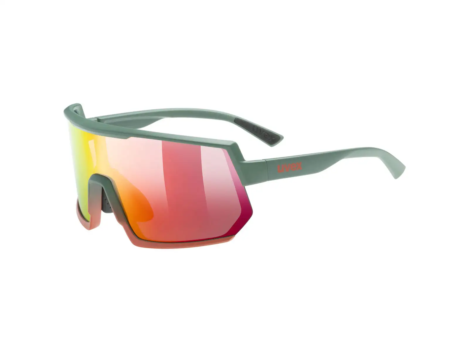 Uvex Sportstyle 235 Brille Moss Green Grapefruit Mat/Mirror Red (Kat. 2)