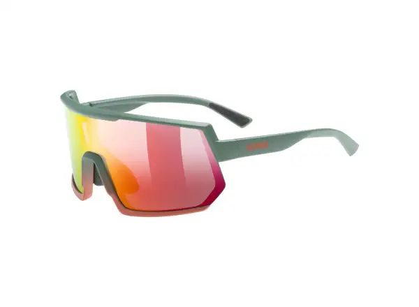Uvex Sportstyle 235 Brille Moss Green Grapefruit Mat/Mirror Red (Kat. 2)