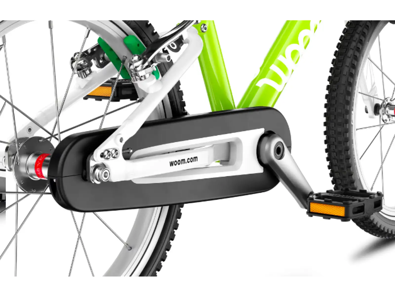 Woom 2 Eidechse Limette 14 Kinderfahrrad