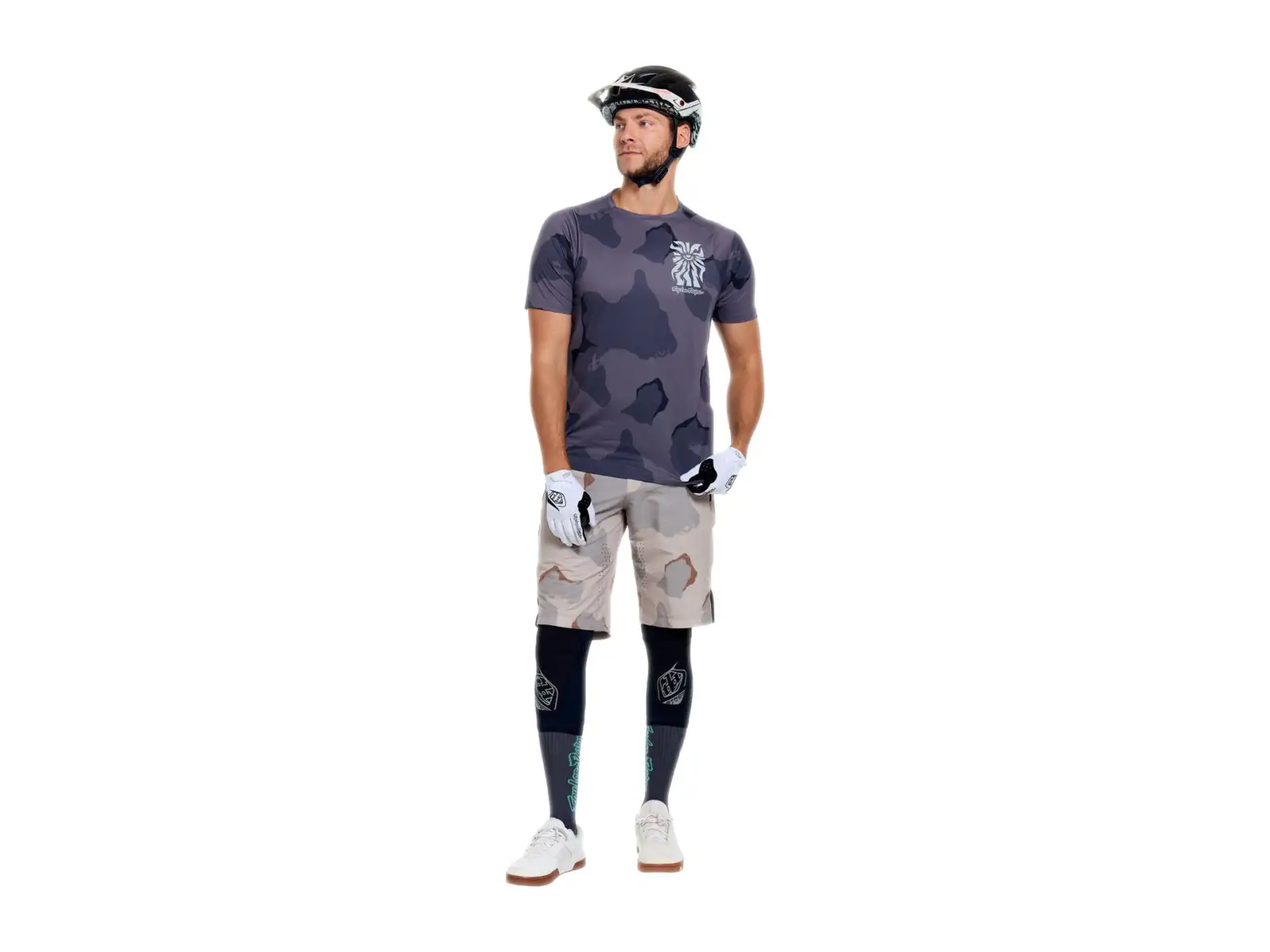 Troy Lee Designs Skyline Pro Herren-Trikot Kurzarm Flow Camo Carbon