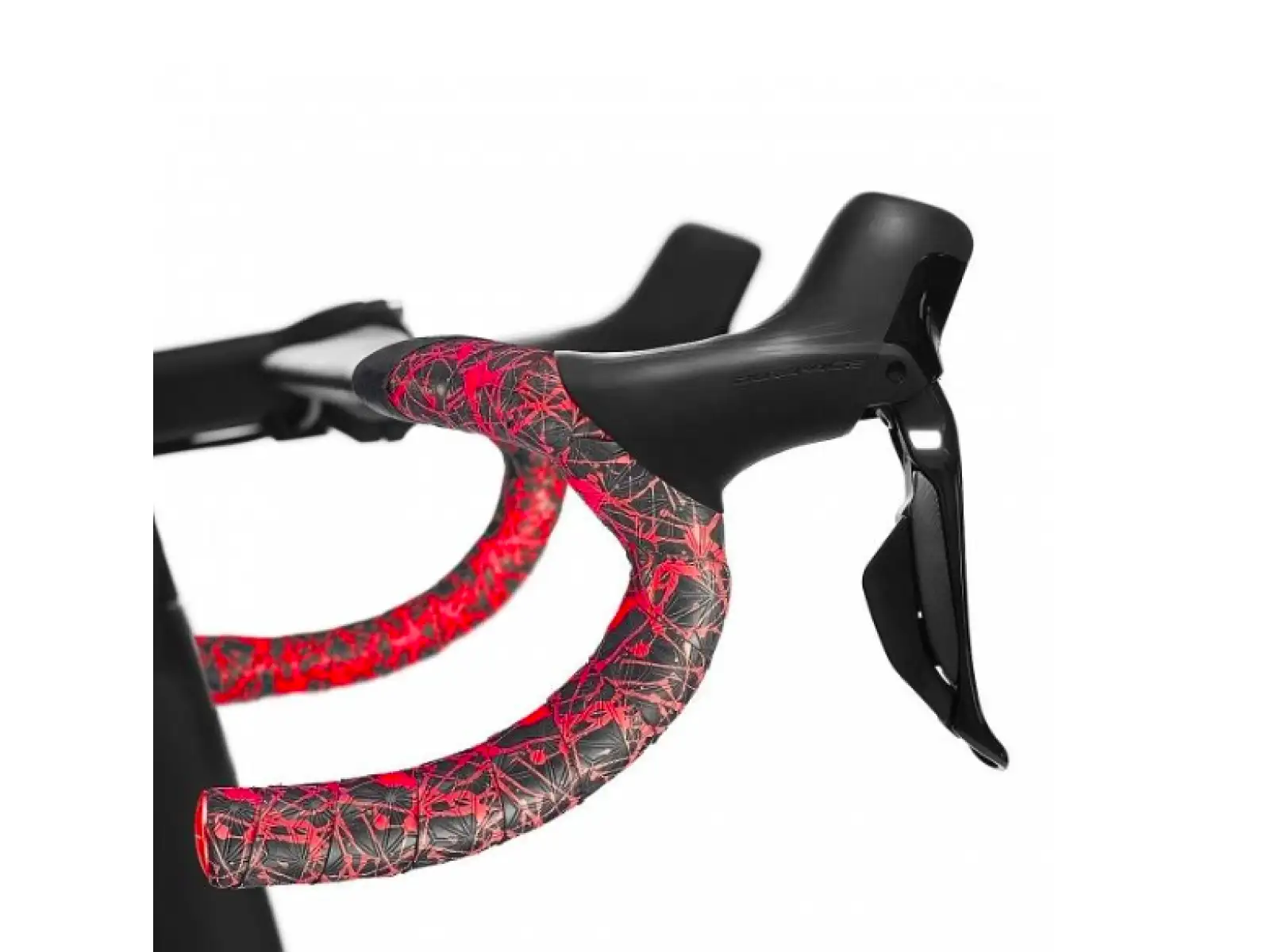 Supacaz Super Sticky Kush Splat Lenkerband Neon Red/Red plugs