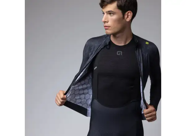 Alé R-EV1 Grafenium Herren gefüttertes Radtrikot Black