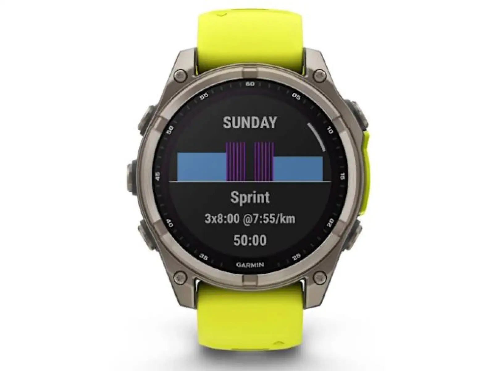 Garmin fenix 8 - 47 mm Solar Sapphire Smartwatch Titanium Yellow/Graphite