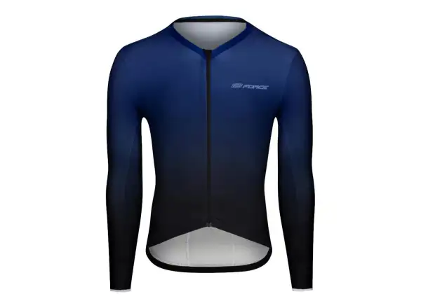 Force Smooth Herren Langarmtrikot Blau/Schwarz