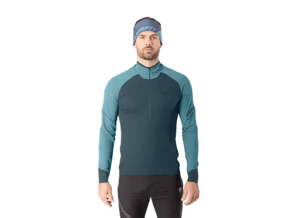 Dynafit Aalpine Zip Herren Laufshirt Langarm Smoke blue/0720