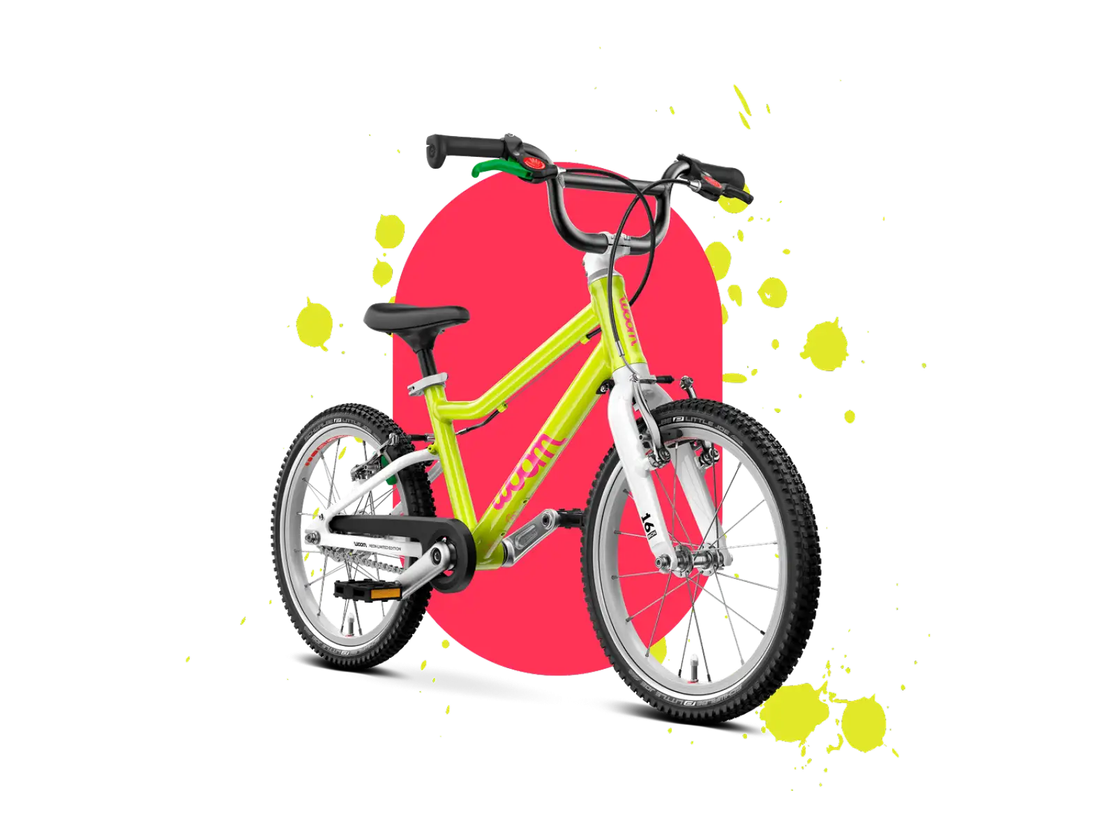 Woom GO 3 Kinderfahrrad neon lime