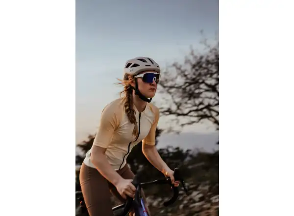 Force Spire Fahrradbrille weiß/lila Spiegelglas