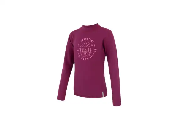 Sensor Merino DF Club Kinder Langarmshirt Lilla