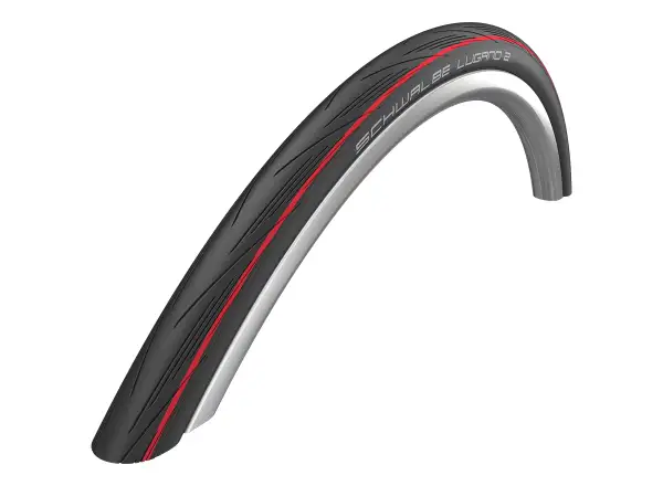 Schwalbe Lugano 2 25-622 Rennradreifen Kevlar Schwarz/Rot.